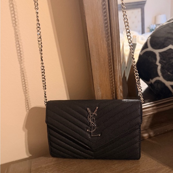 Black Chevron Clutch ysl - Picture 6 of 9